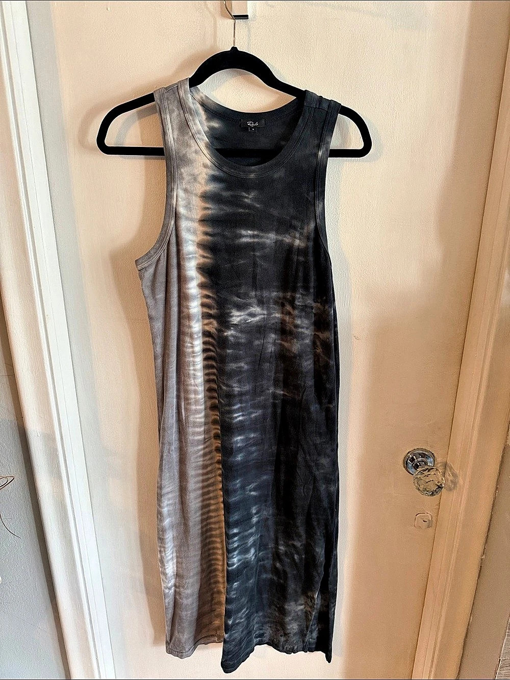 Rails The Tank Dress Tie-Dye Maxi Dress in Black & Gray Size Small
